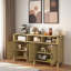 Buffet moderne à 4 portes avec prises de courant, ports USB, tablettes réglables, armoire de rangement ouverte et poignées en aluminium-948461506