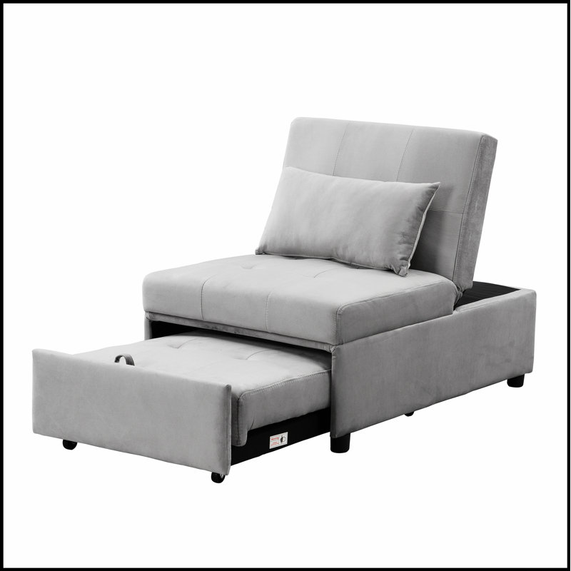Canapé-lit pliant polyvalent avec repose-pieds ergonomique, idéal pour un usage multiple et une conversion rapide