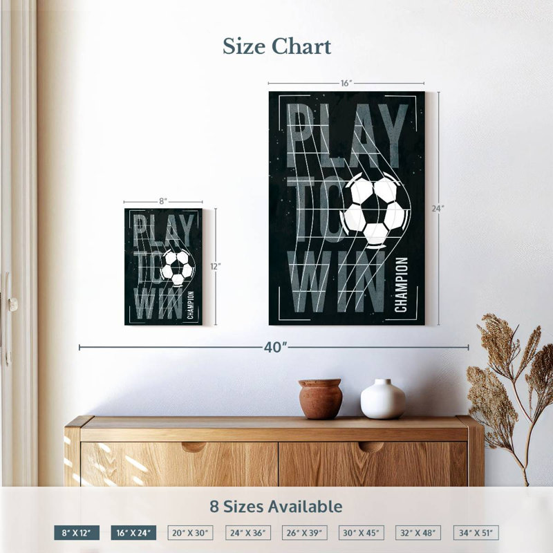 Plaque murale Kema Play To Win Soccer, H 12 po x l 8 po