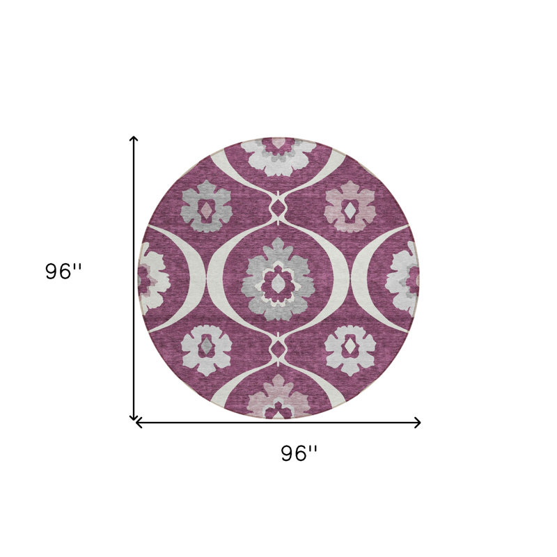 Tapis intérieur lavable 8 po ivoire et gris