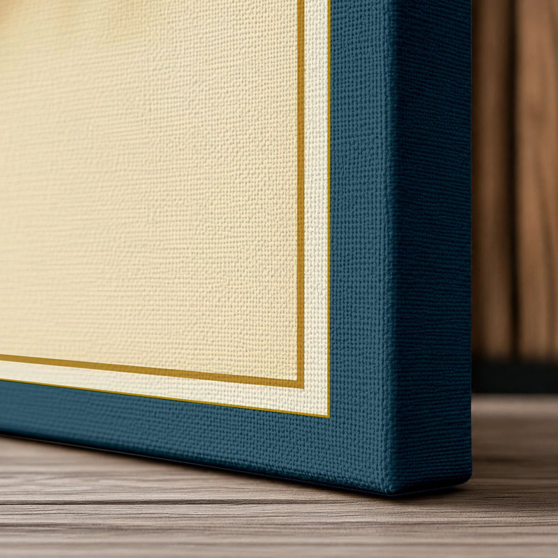 Killer Whale in Motion Coastal - Wrapped Canvas, 30x20 - 76.2 x 50.8 cm, Teal Border