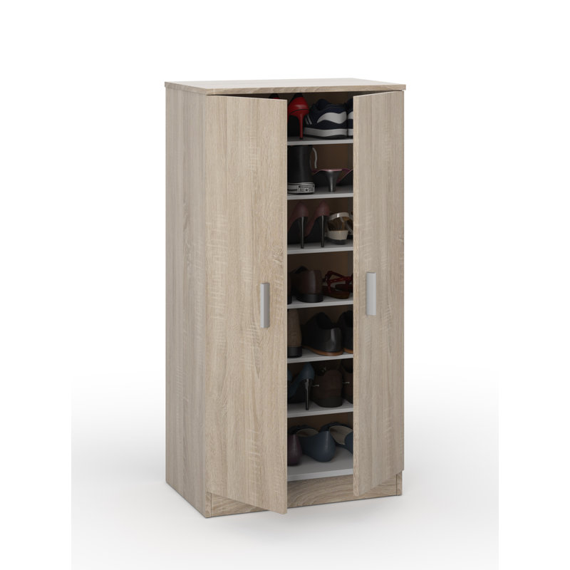 Casimire 2 Door Manufactured Wood Wardrobe, Light Brown