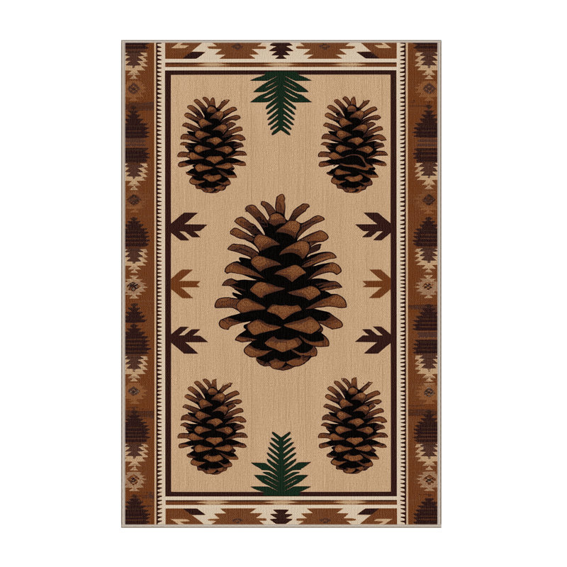  Tapis lavable Pinecone Southwestern, Rectangulaire 2 pi x 3 pi