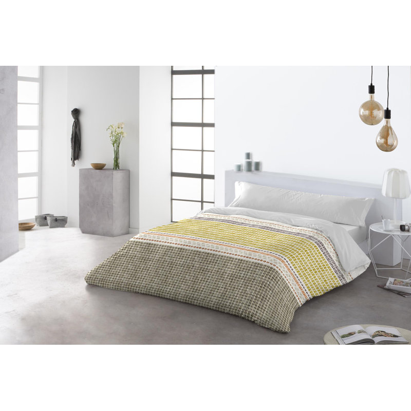 Striped Duvet Cover Set with Pillowcases Included, 155 x 200 cm + 2x 45 x 45 cm