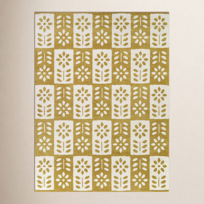 Floral and Geometric Indoor Rug