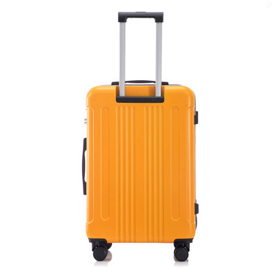 20 po / 24 po / 28 po 3 pièces / ensemble en valise à roulettes ABS, valise de cabine, couleur assortie, serrure à combinaison TSA (noir et orange)