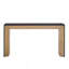 Console élégante Mirod, conception de cheminée, simple et fonctionnelle avec plateau en placage de bois de haute qualité, polyvalente pour le couloir, le salon ou l'entrée-212109896