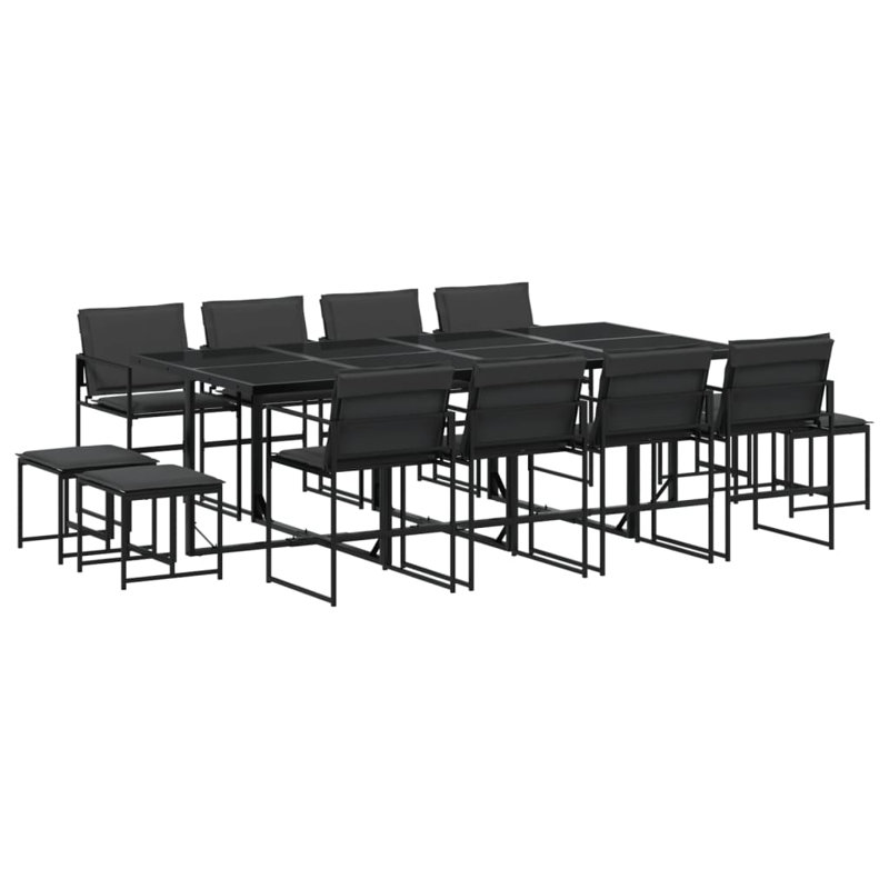  Garden Dining Set Black