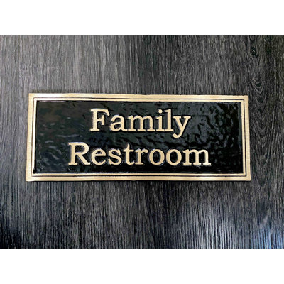 Enseigne à toilettes family Contemporary