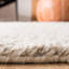 Tapis beige à poil long en laine Wyly-1603202697