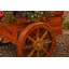 Panier à fleurs rustique en cèdre rustique - Chariot de jardin en bois fabriqué à la main Amish
