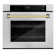 ZLINE 30 in. Autograph Wall Oven w/ Air Fry in Black Stainless Steel with Gold Handle