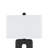 27 Inch Table Lamp Set Of 2, Black Rectangular Cutout Base, Fabric Shade