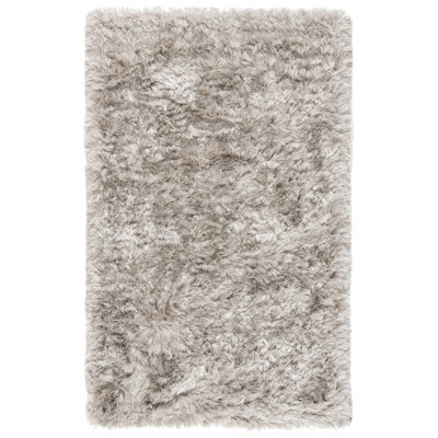 Morrell Shag Hand-Tufted Light Grey Area Rug