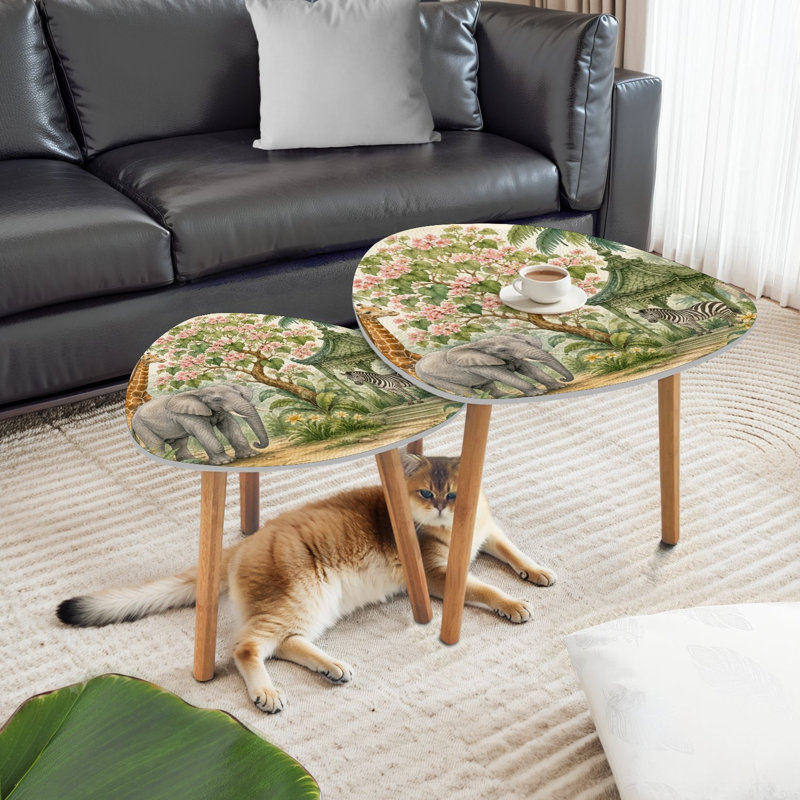 Ensemble de 2 tables basses gigognes Triangle