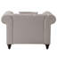 Chaise en lin beige avec coussin