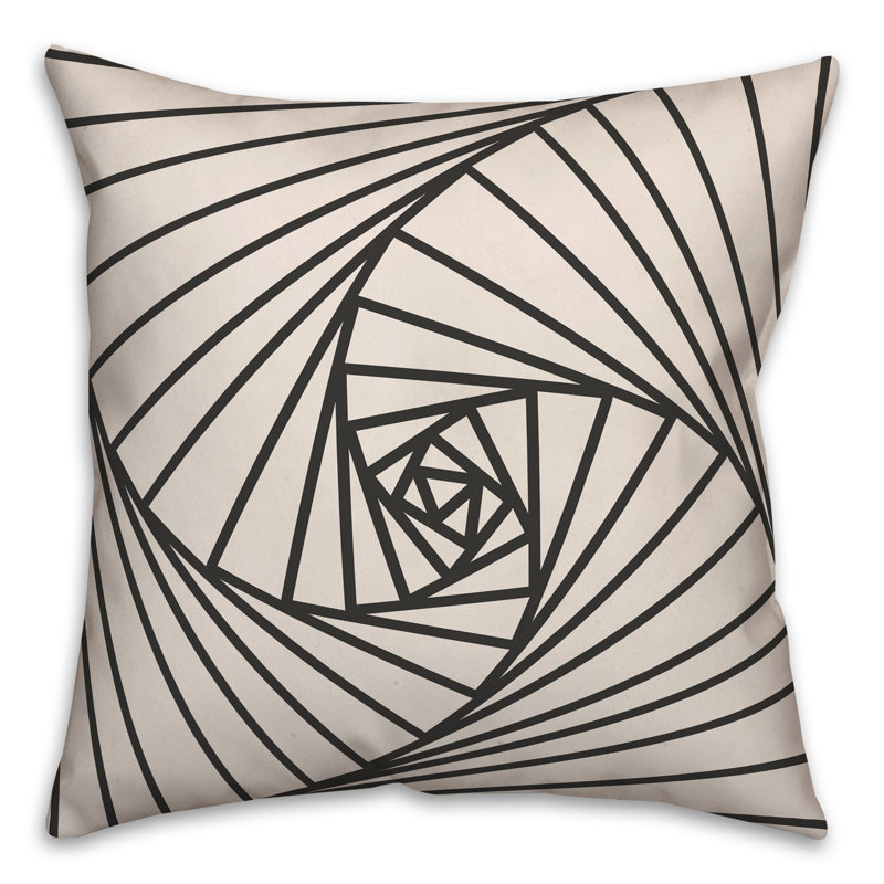  Spiral Lines Square Pillow Cover & Insert