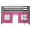 Lit mezzanine simple en bois massif avec rideau Ethridge Kids-1908180086-1908180085