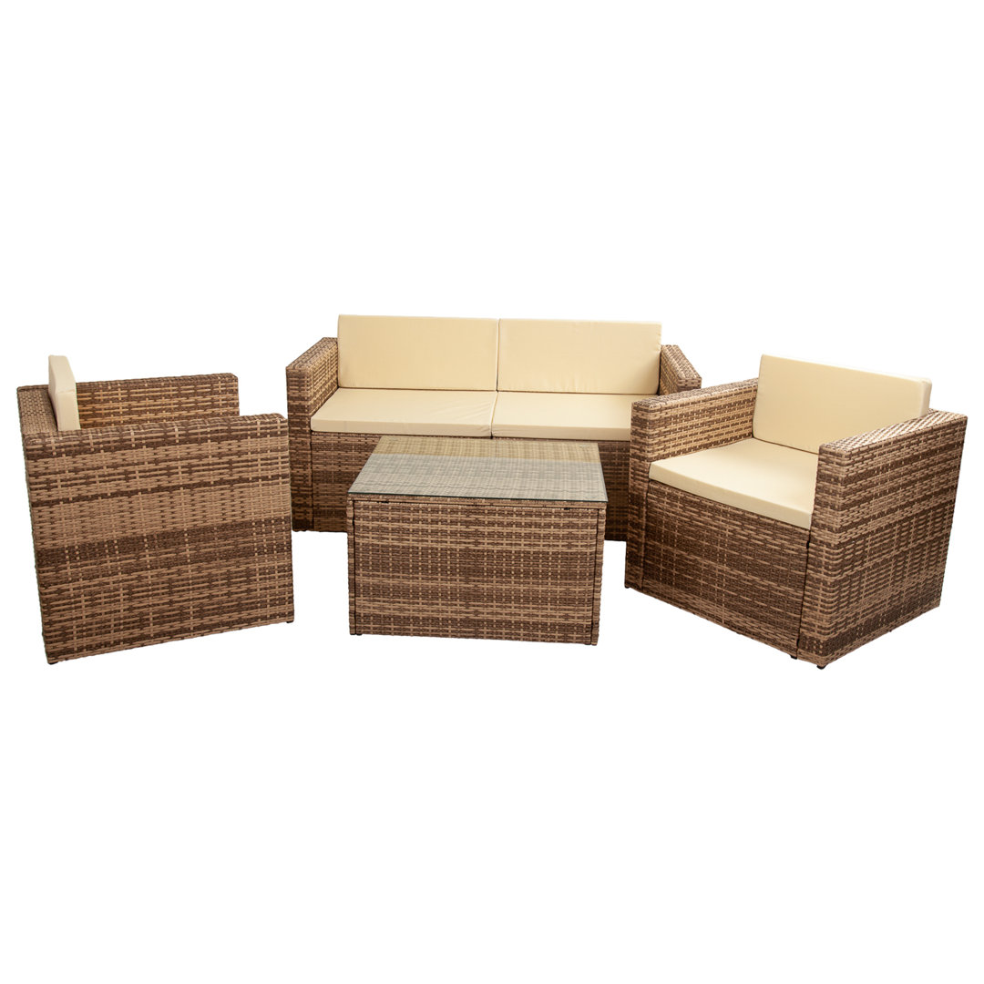 4-Sitzer Lounge-Set Laks mit Polstern