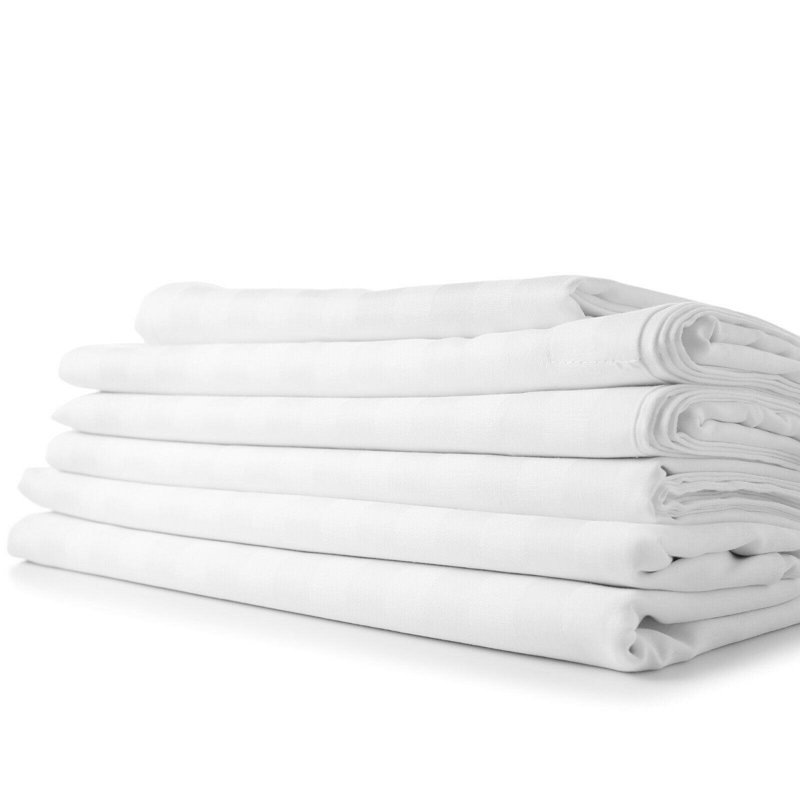 Ensemble de draps en microfibre Tanju, Blanc, Ensemble de draps pour grand lit