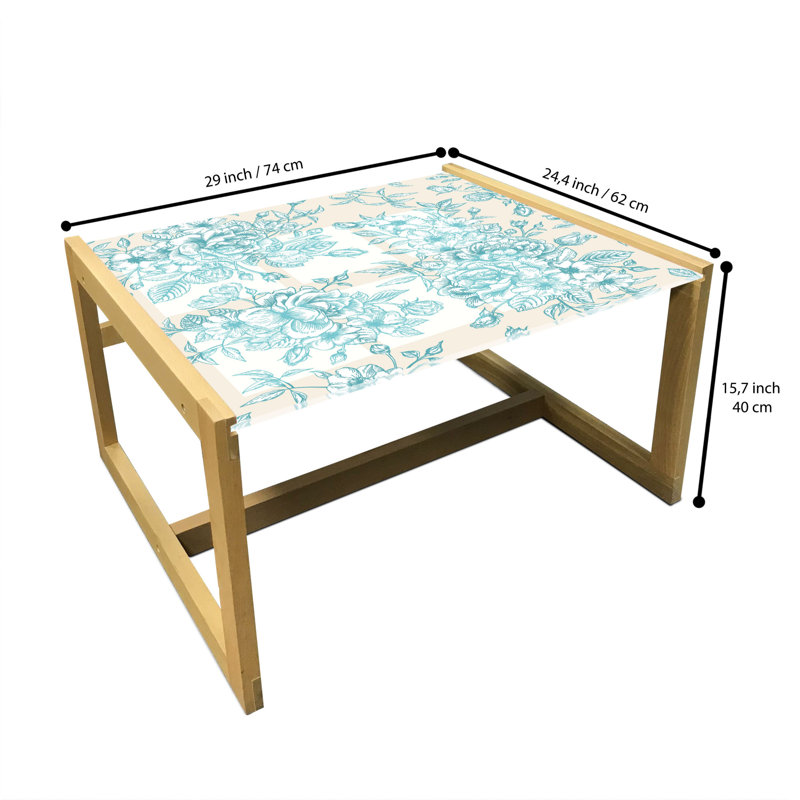 Jacquelle Trestle Coffee Table, 40cm H x 74cm W x 62cm D
