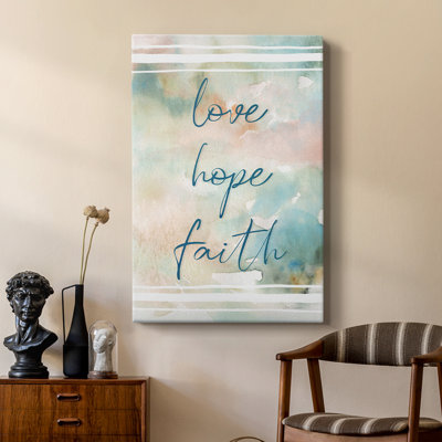 Love Faith Hope -Custom Wrapped Gallery Cavas