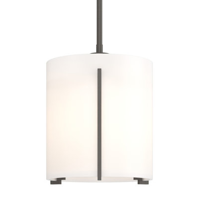 Exos 1 - Light Single Cylinder Pendant with Opal Shade