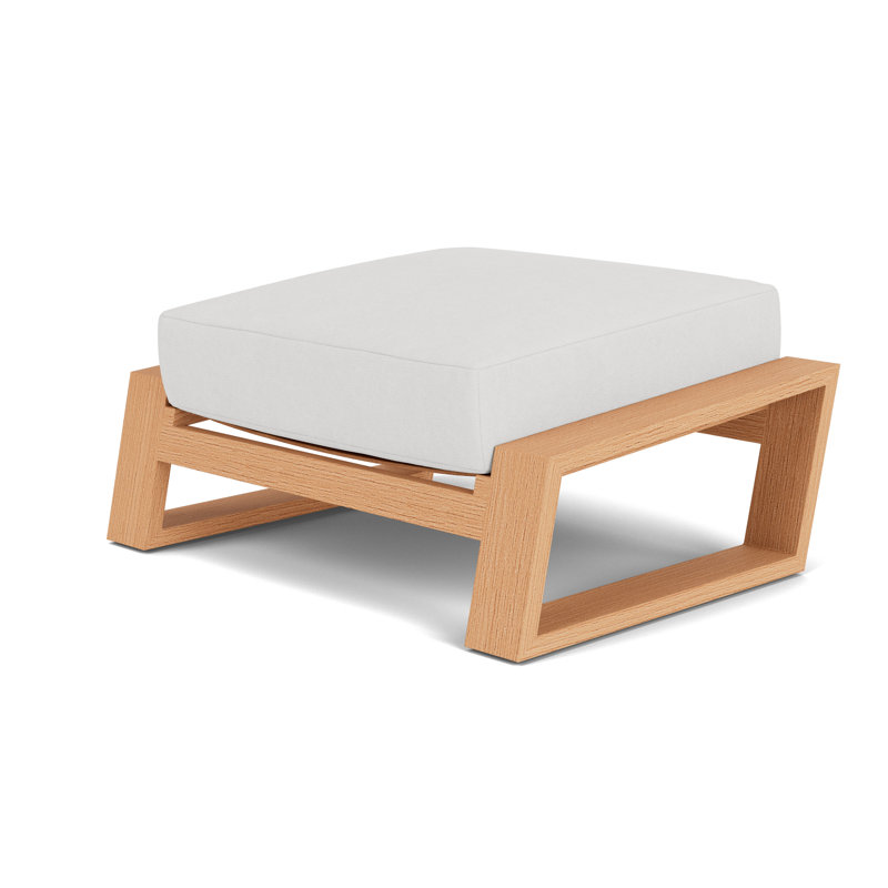 Pursuit Outdoor Ottoman, Canvas Natural