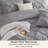 Bedsure King Pintuck Bed-in-a-Bag- Gray Pinch Pleat Comforter with Sheets, Pillowcases & Shams-101518290-103425112