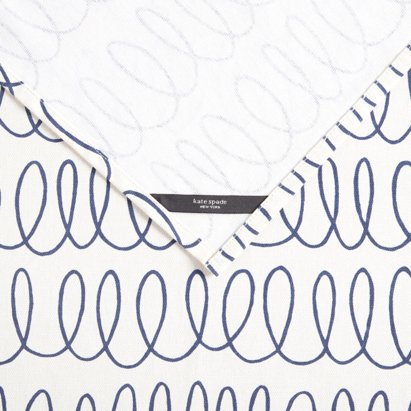 Loop And Dot 100% Cotton Square, Blue/White