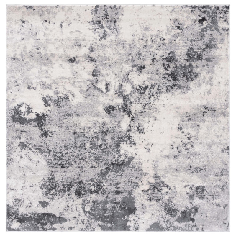 Tapis gris / ivoire Branscum, Carré 6 pi 7 po