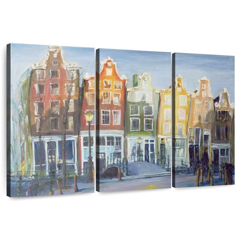 Les maisons Sireci à Amsterdam, H 32 po x l 50 po