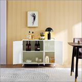 Ideboard With Wavy Texture Buffet Cabinet