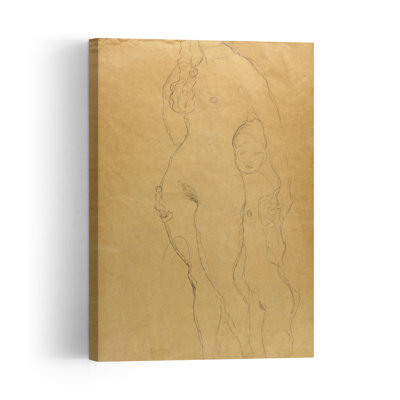 Tableau abstrait contemporain Mère et Fille