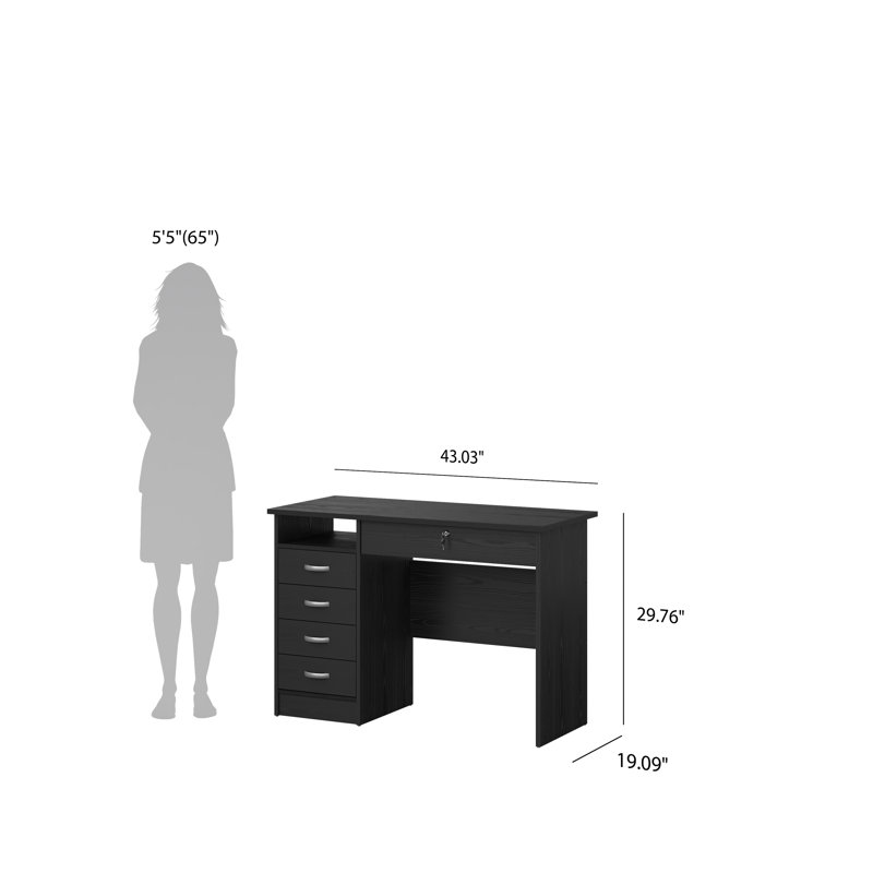 Channay Writing Desk, Black