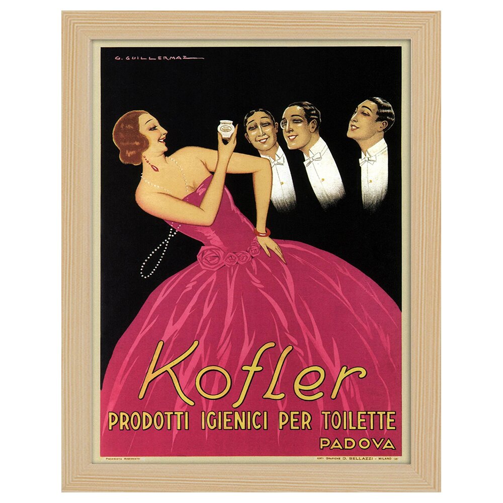 Leinwandbild Vintage Advertising Poster Kofler Beauty Products