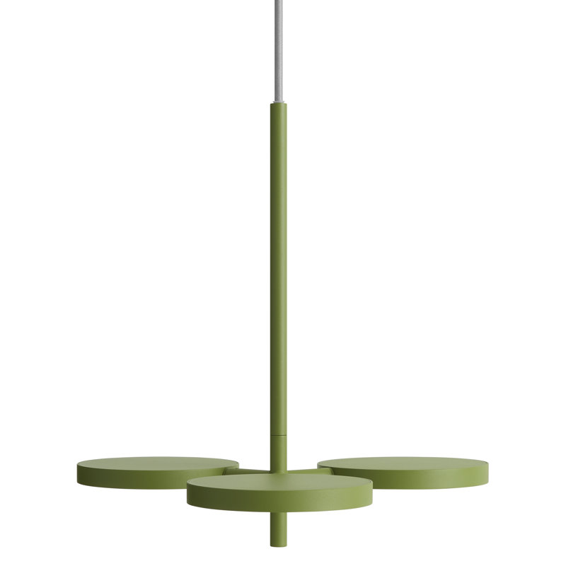 Shine On 3 - Light LED Pendant, Grasshopper, 16" H x 15" W x 15" D