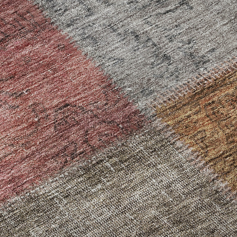 Tapis en cuivre Prisco lavable à la machine de qualité supérieure, Tapis de couloir 2 pi 3 po x 7 pi 6 po