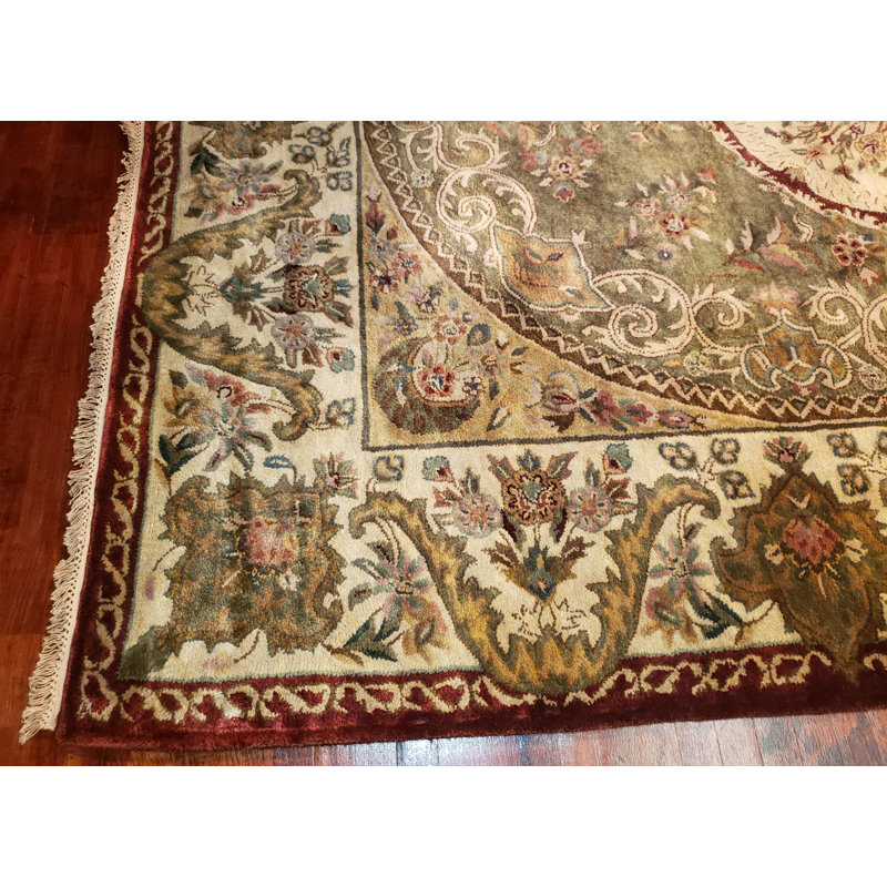 Tapis oriental en laine touffeté à la main Masuda, Rectangle 11 pi 6 po x 14 pi 6 po