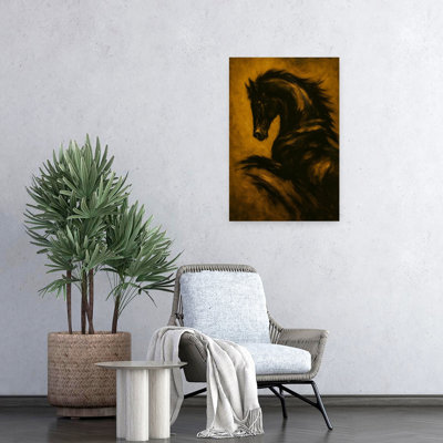 Dramatic Black Horse