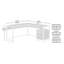 Bureau en bois en L au design minimaliste, brun