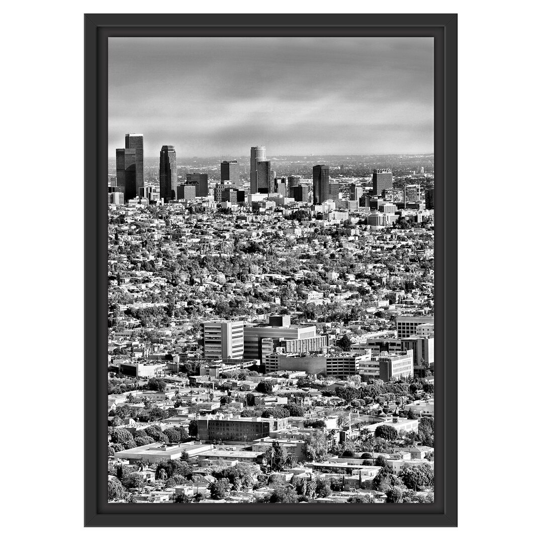 Gerahmtes Wandbild Los Angeles City Skyline