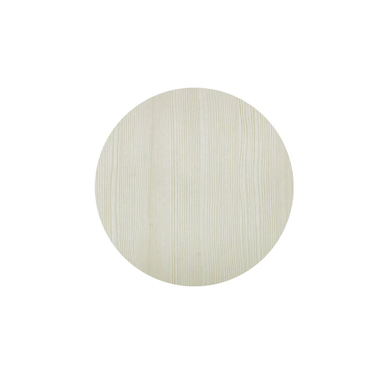 Milyana 59cm Dia Round Dining Table, White, Cream