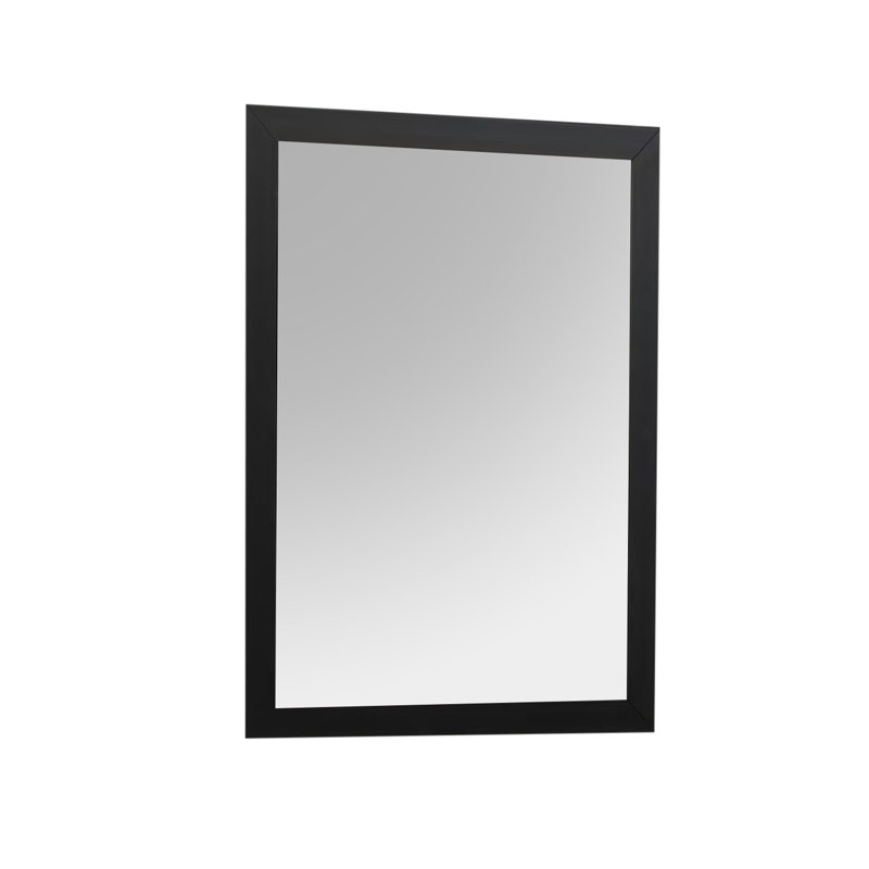 Miroir décoratif moderne, noir, 15,7 po x 21,7 po | Cadre 100% plastique, épaisseur: 1,2 po | Élégant et élégant