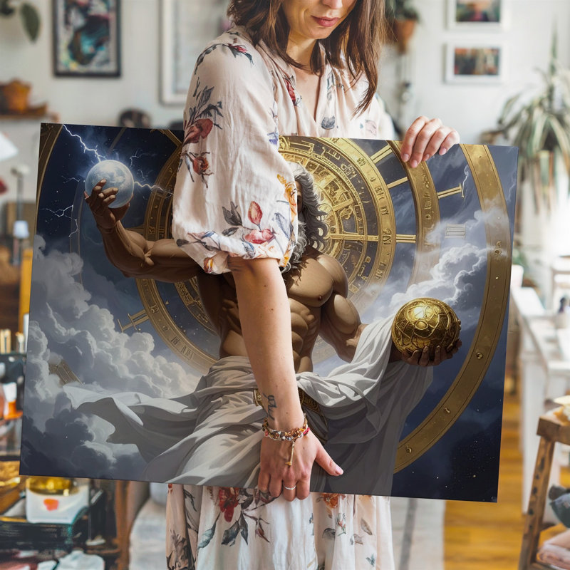 Toile Zeus Of Time, H 9 po x l 12 po
