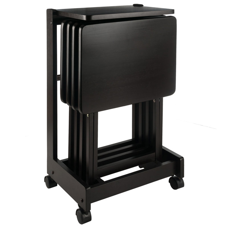 Kundra Modern Solid Wood End Table In Coffee Finish, 32.2'' H X 19.13'' W X 14.17'' D, Coffee