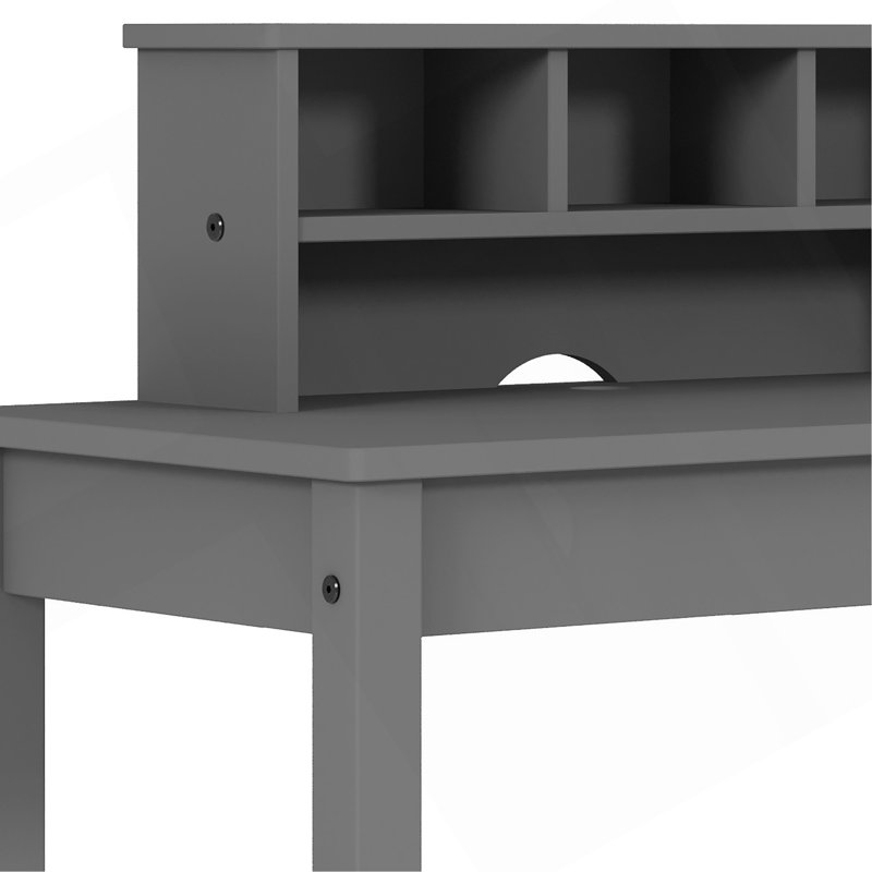 Bureau Brynnae avec huche, bureau à domicile, bureau d'écriture, bureau d'ordinateur