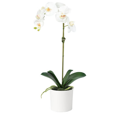 Faux Orchid Arrangement In Vase