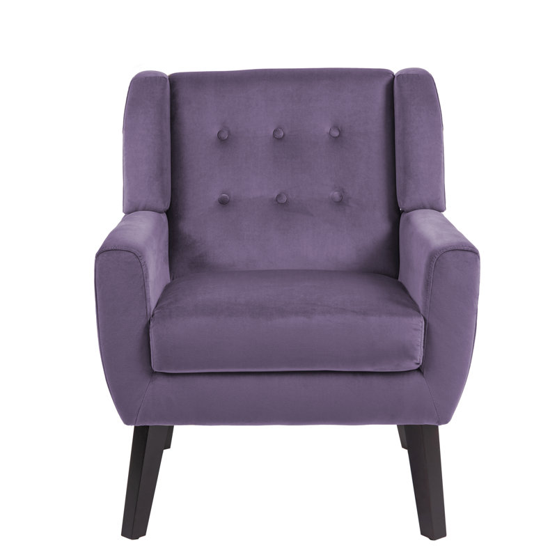 Fauteuil Davey, Velours mauve