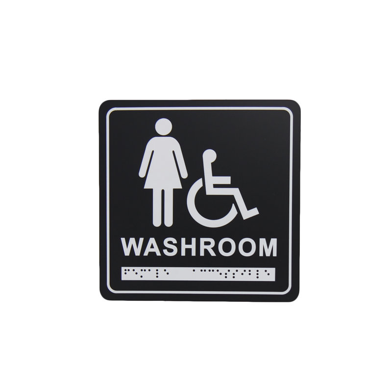 Femme / signalisation pour salle de bain pour personne à mobilité réduite